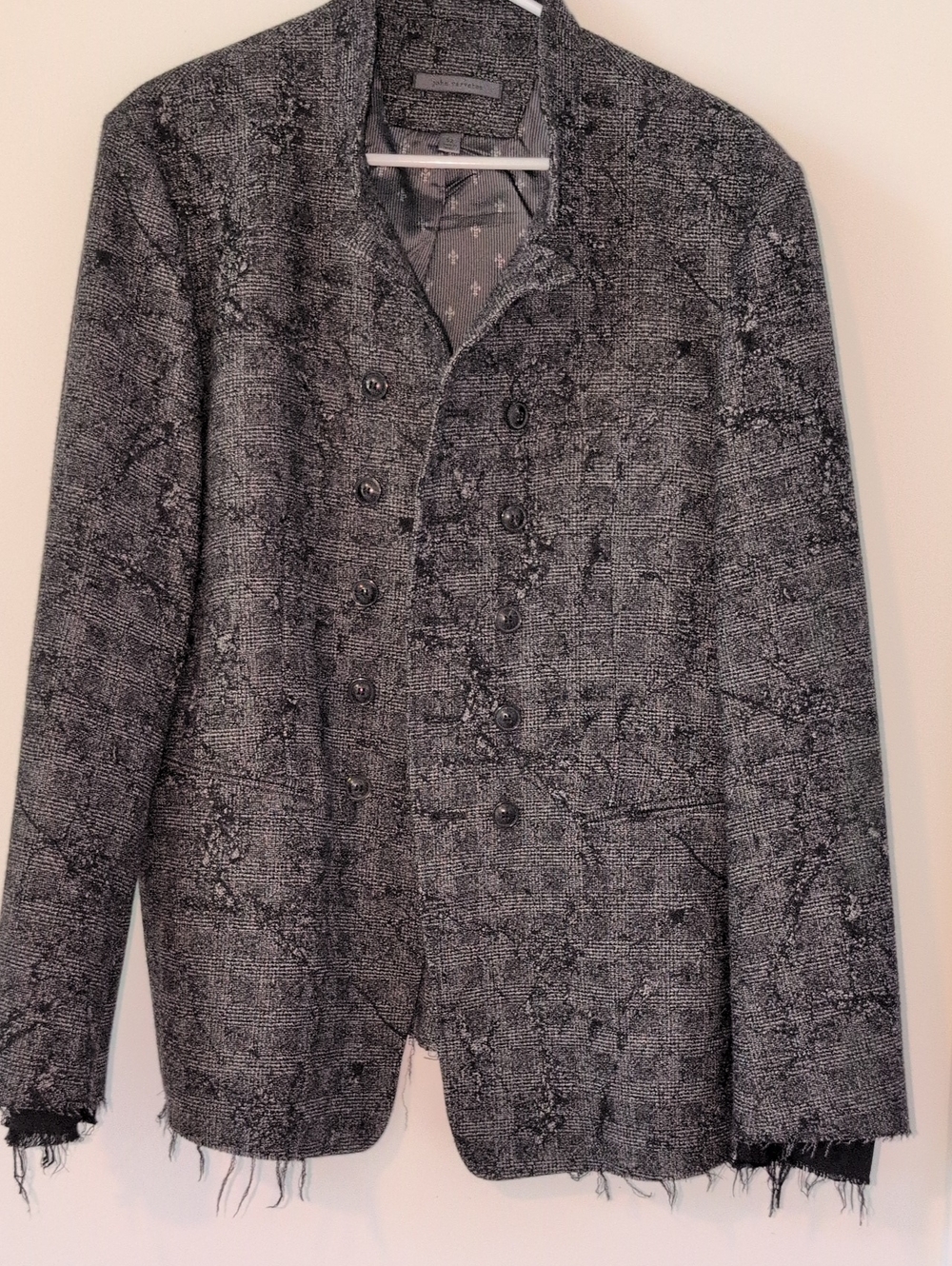 John Varvatos Black and Gray Blazer